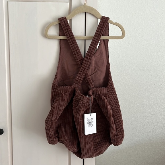 Le Petit Coco | designer made in Italy corduroy romper dungarees - Picture 2 of 4